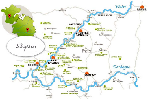Vezere and dordogne valley